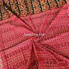 Coffee maroon Sambalpuri double ikat cotton saree with royal animal motifs