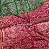 Traditional Sambalpuri Cotton Saree Green Maroon Handloom Ikat