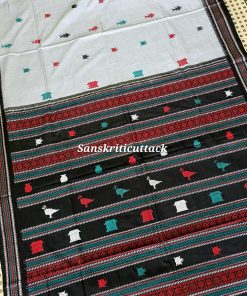 Soft breathable pure cotton texture of handwoven Siminoi saree from Nuapatna Odisha